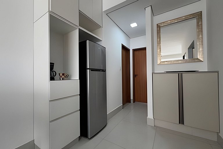 Apto Completo em Araxá | Ar, Suíte + Garagem